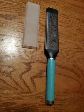 KitchenAid Fine Grater Zester Stainless Steel Citrus Lemon Cheese Aqua Sky